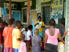 Talking to childeren during public awareness campaign